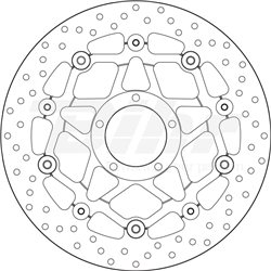 DUCATI 848 STREETFIGHTER S 12  - DISCO FLOTANTE DELANTERO BREMBO