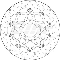 DUCATI 1100 HYPERMOTARD EVO SP 10' - 12' DISCO FLOTANTE DELANTERO BREMBO