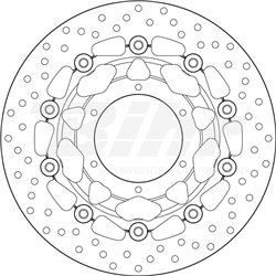 HONDA 1000 CBF 06' - 13' DISCO FLOTANTE DELANTERO BREMBO