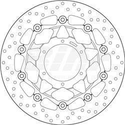 HONDA 1000 CBR RR ABS 09  - DISCO FLOTANTE DELANTERO BREMBO