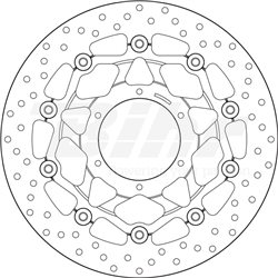 HONDA 1000 VTR SP02 02' - 04' DISCO FLOTANTE DELANTERO BREMBO