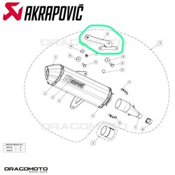 SOPORTE ESCAPE AKRAPOVIC SH 300