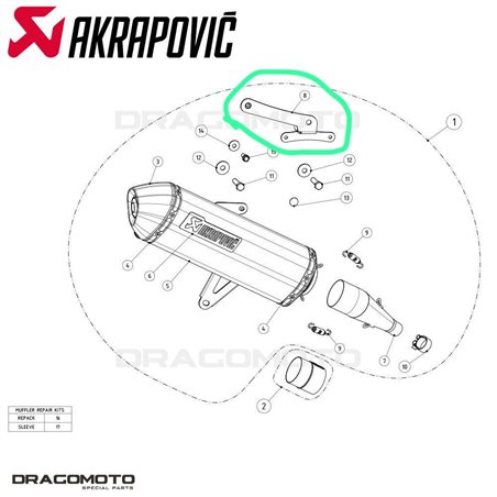 SOPORTE ESCAPE AKRAPOVIC SH 300