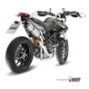 DUCATI HYPERMOTARD 1100 2007 - 2009 SUONO INOX COPA CARBONO MIVV