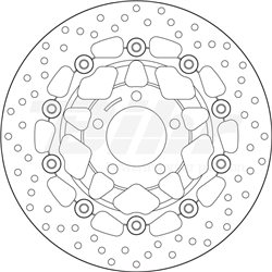 SUZUKI 600 GSF BANDIT 95' - 04' DISCO FLOTANTE DELANTERO BREMBO
