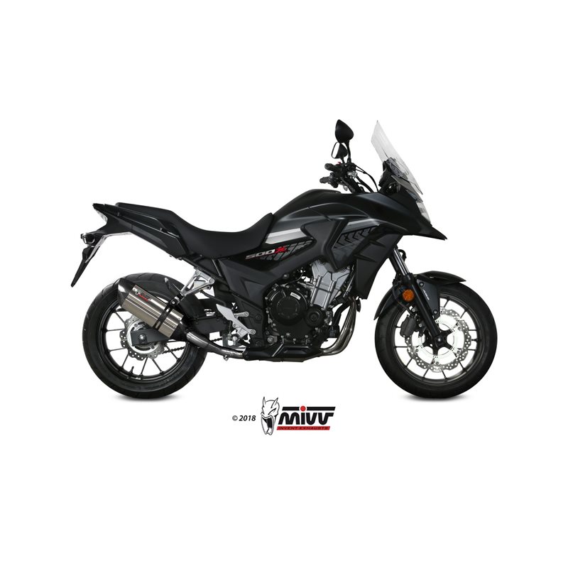HONDA CB 500 X 2017 - SUONO INOX COPA CARBONO MIVV