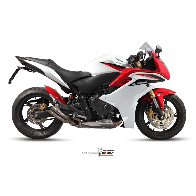 HONDA CBR 600 F 2011 - 2013 DOUBLE GUN FULL TITANIUM MIVV HONDA CBR 600 F 2011 - 2013 DOUBLE GUN FULL TITANIUM MIVV