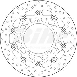 SUZUKI 1250 GSF BANDIT 07' - 11' DISCO FLOTANTE DELANTERO BREMBO