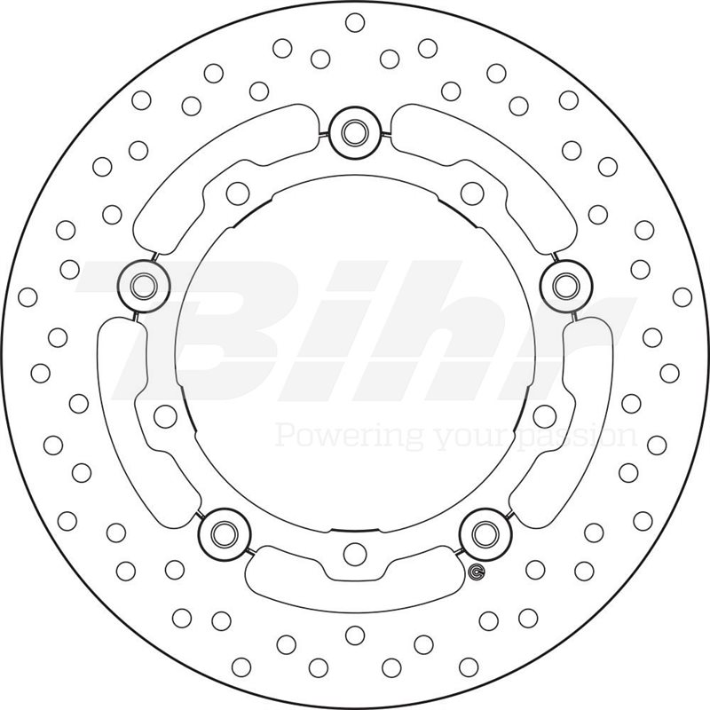 YAMAHA 400 X MAX IRON MAX 16  - DISCO FLOTANTE DELANTERO BREMBO