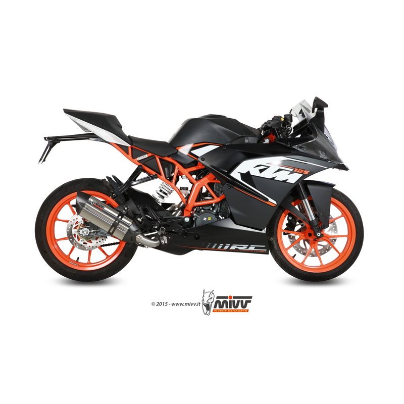 KTM RC 125 2014 - 2016 SUONO INOX COPA CARBONO MIVV KTM RC 125 2014 - 2016 SUONO INOX COPA CARBONO MIVV