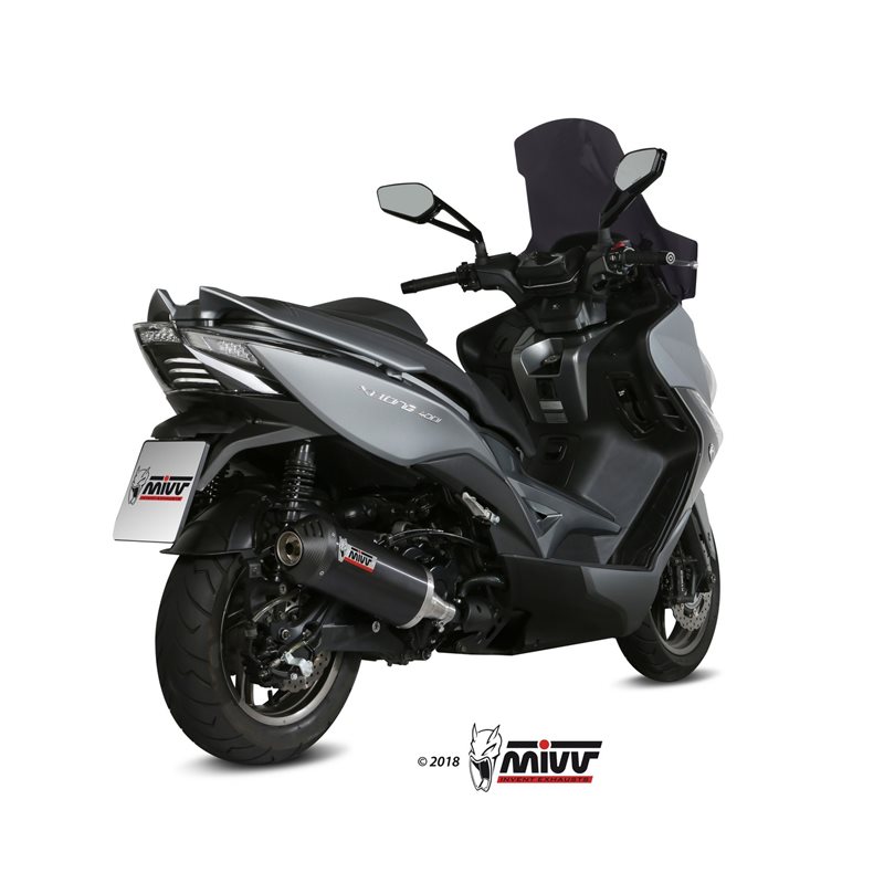KYMCO XCITING 400I 2013 - 2018 OVAL BLACK COPA CARBONO MIVV