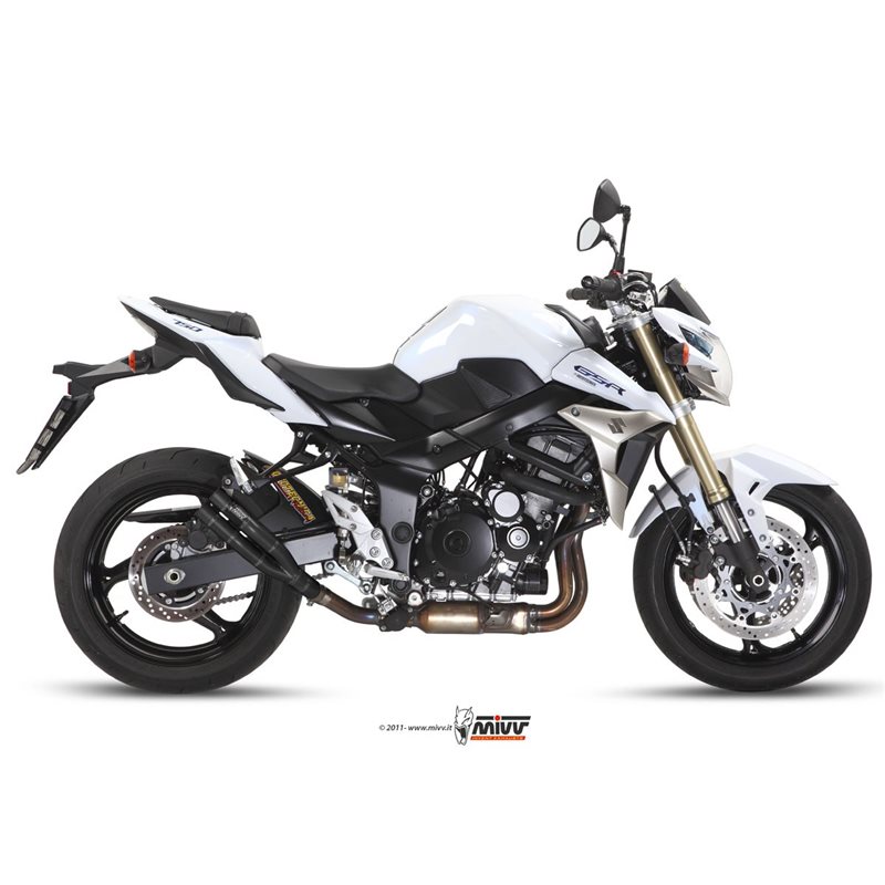 SUZUKI GSR 750 2011 - 2016 DOUBLE GUN BLACK MIVV SUZUKI GSR 750 2011 - 2016 DOUBLE GUN BLACK MIVV