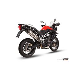 TRIUMPH TIGER 800 XC / XR / XRX / XCX / XRT / XCA 2011 - 2016 SUONO INOX COPA CARBONO MIVV