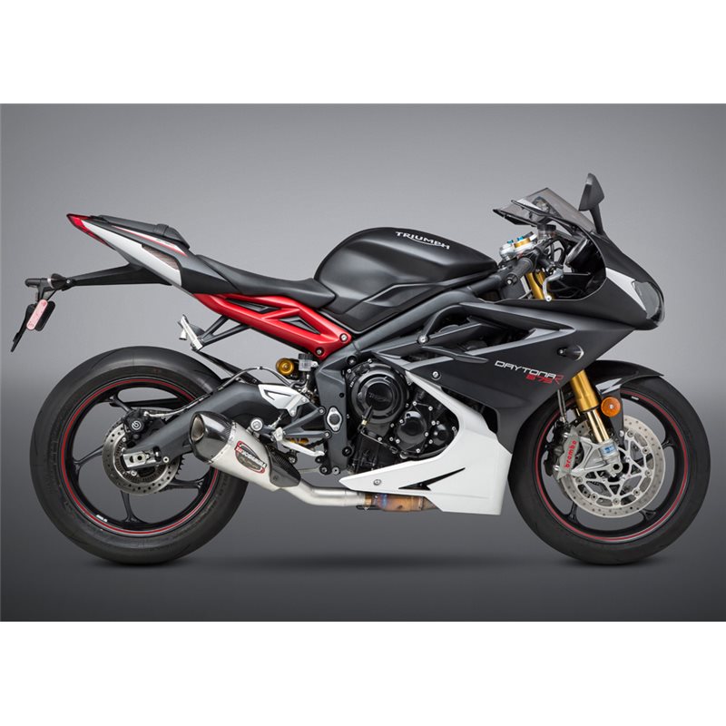 TRIUMPH DAYTONA 675 2013 - 2017 SILENCIOSO STREET SERIES ALPHA T WORKS FINISH TRIUMPH DAYTONA 675 2013 - 2017 SILENCIOSO STREET SERIES ALPHA T WORKS FINISH