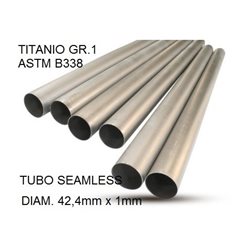CAFÈ RACER TUBO TITANIO SEAMLESS D. 42,4MM X 1MM L.1000MM GPR TUBO TITANIO SEAMLESS D. 42,4MM X 1MM L.1000MM