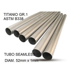CAFÈ RACER TUBO TITANIO SEAMLESS D. 52MM X 1MM L.1000MM GPR TUBO TITANIO SEAMLESS D. 52MM X 1MM L.1000MM