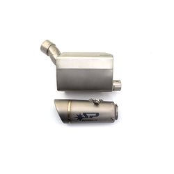 TRIUMPH STREET TRIPLE 765 R ABS 2017 - 2020 GRID-O 3/4 EXHAUST SYSTEM STAINLESS STEEL BOX TITANIUM SILENCER