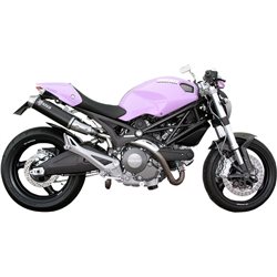 DUCATI MONSTER 696 2008 - 2013 ROUND MUFFLERS CARBON HIGH-UP
