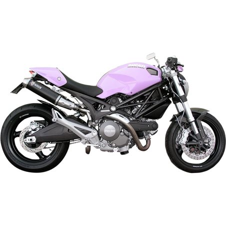 DUCATI MONSTER 696 2008 - 2013 ROUND MUFFLERS CARBON HIGH-UP