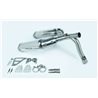 DUCATI MONSTER 1100 2009 - 2010 ROUND MUFFLERS STAINLESS STEEL HIGH-UP