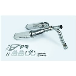 DUCATI MONSTER 796 2010 - 2015 ROUND MUFFLERS STAINLESS STEEL HIGH-UP