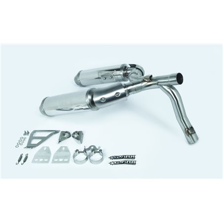DUCATI MONSTER 796 2010 - 2015 ROUND MUFFLERS STAINLESS STEEL HIGH-UP