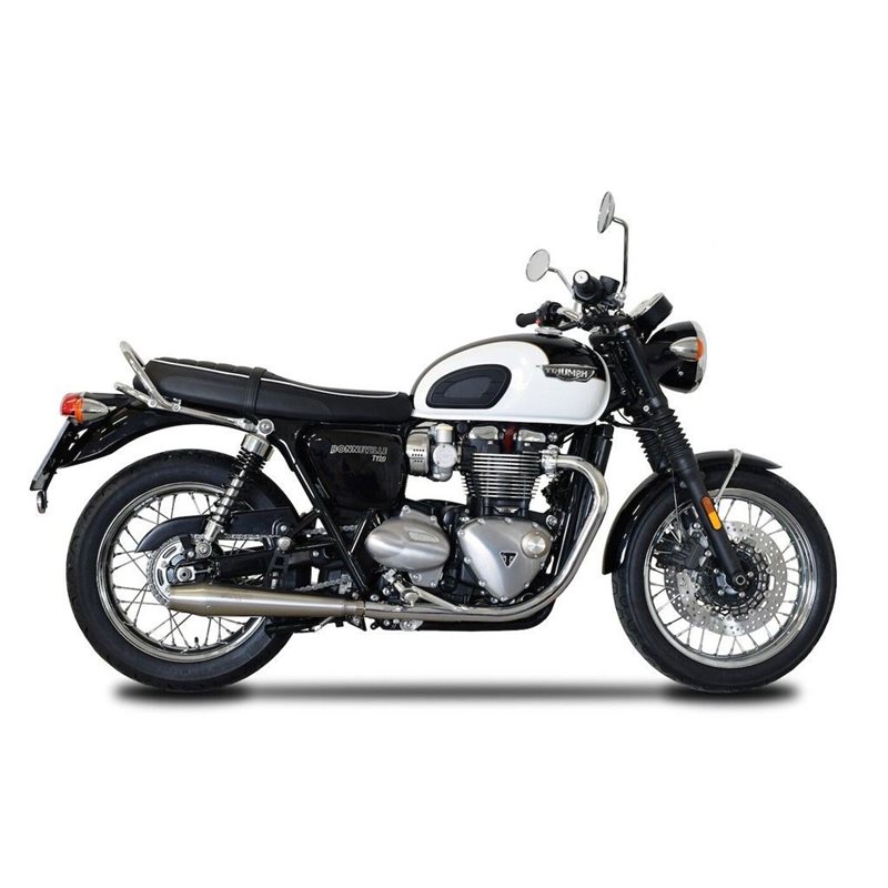 TRIUMPH BONNEVILLE 1200 T120 ABS 2016 - 2018 SINFONIA SLIP-ON MUFFLER STAINLESS STEEL