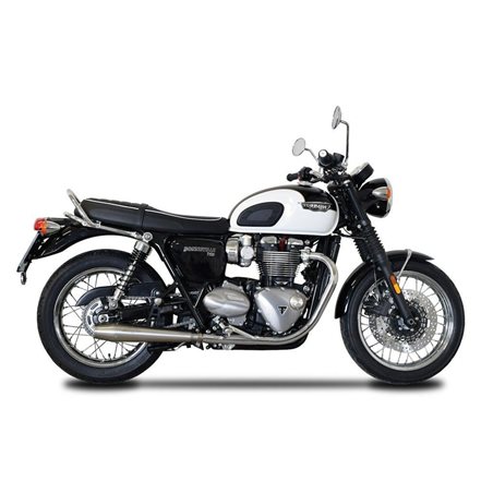 TRIUMPH BONNEVILLE 1200 T120 ABS 2016 - 2018 SINFONIA SLIP-ON MUFFLER STAINLESS STEEL