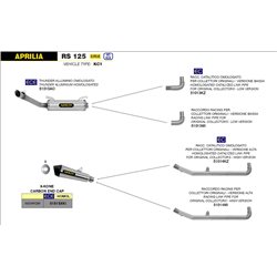 APRILIA RS 125 2018 - 2020 CONECTOR CATALÍTICO HOMOLOGADO VERSION ALTA