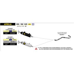 APRILIA RX / SX 125 2021 - 2022 SILENCIOSO THUNDER DE ALUMINIO DARK""