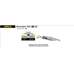APRILIA DORSODURO 750 2009 - 2017 SILENCIOSO THUNDER DE ALUMINIO (DCHO+IZDO) FONDO EN CARBONO
