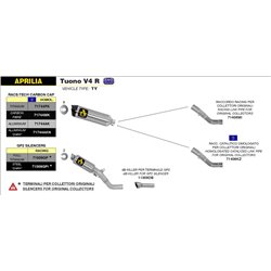 APRILIA TUONO V4R / V4R APRC 2011 - 2015 CONECTOR PARA COLECTORES ORIGINALES