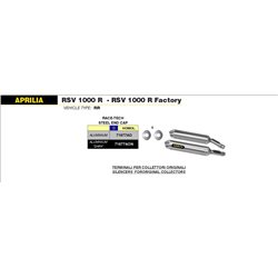 APRILIA RSV 1000 R / R FACTORY 2004 - 2008 SILENCIOSO RACE-TECH APPROVED ALUMINIUM DARK" "