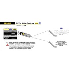 APRILIA RSV 4 1100 FACTORY 2019 - 2020 CONECTOR RACING DE ACERO PARA COLECTORES ORIGINALES