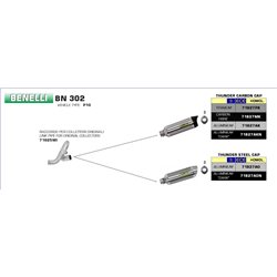 BENELLI BN 302 2014 - 2016 SILENCIOSO STREET THUNDER DE ALUMINIO DARK" FONDO EN CARBONO"