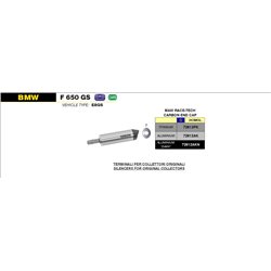 BMW F 650 GS 2008 - 2012 SILENCIOSO MAXI RACE-TECH APPROVED DE ALUMINIO FONDO EN CARBONO