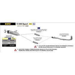 BMW C 650 SPORT 2016 - 2020 CONECTOR CATALÍTICO HOMOLOGADO
