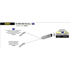 BMW G 650 GS SERTAO 2012 - 2014 CONECTOR CATALÍTICO HOMOLOGADO