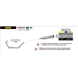 BMW F 800 R 2009 - 2016 SILENCIOSO MAXI RACE-TECH APPROVED DE TITANIO FONDO EN CARBONO