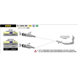 BMW S 1000 XR 2020 - 2021 SILENCIOSO RACE-TECH DE TITANIO FONDO EN CARBONO