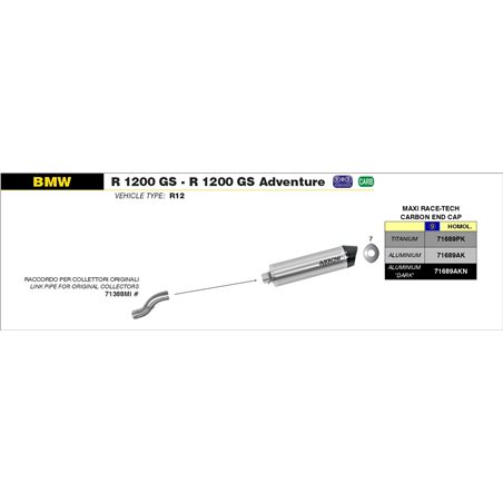 BMW R 1200 GS / ADVENTURE 2006 - 2009 CONECTOR CENTRAL