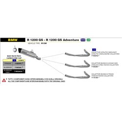 BMW R 1200 GS / ADVENTURE 2013 - 2016 SILENCIOSO MAXI RACE-TECH DE ALUMINIO FONDO EN CARBONO