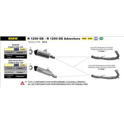 BMW R 1250 GS / ADVENTURE 2019 - 2022 SILENCIOSO MAXI RACE-TECH DE ALUMINIO FONDO EN CARBONO