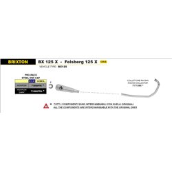 BRIXTON BX 125 X / FELSBERG 125 X 2019 - 2020 SILENCIOSO NICHROM PRO-RACE