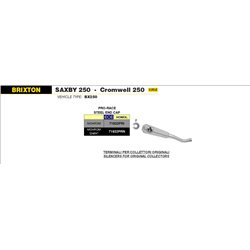 BRIXTON SAXBY 250 / CROMWELL 250 2019 - 2020 SILENCIOSO PRO-RACE NICHROM DARK""