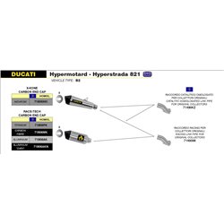 DUCATI HYPERMOTARD / HYPERSTRADA 2013 - 2015 CONECTOR RACING PARA COLECTORES ORIGINALES