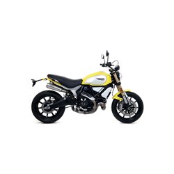 DUCATI SCRAMBLER 1100 2018 - 2020 SILENCIOSOS PRO-RACE NICHROM DARK" (DCHO+IZDO)"