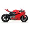DUCATI 1199 PANIGALE 2012 - 2015 SILENCIOSOS WORKS DE TITANIO (DCHO+IZDO) FONDO EN CARBONO
