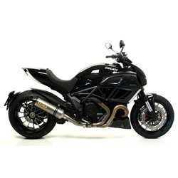 DUCATI DIAVEL 2011 - 2016 SILENCIOSO RACE-TECH DE ALUMINIO DARK" FONDO EN CARBONO"
