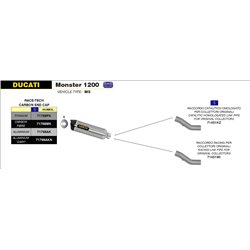 DUCATI MONSTER 1200 2014 - 2015 CONECTOR CATALÍTICO HOMOLOGADO
